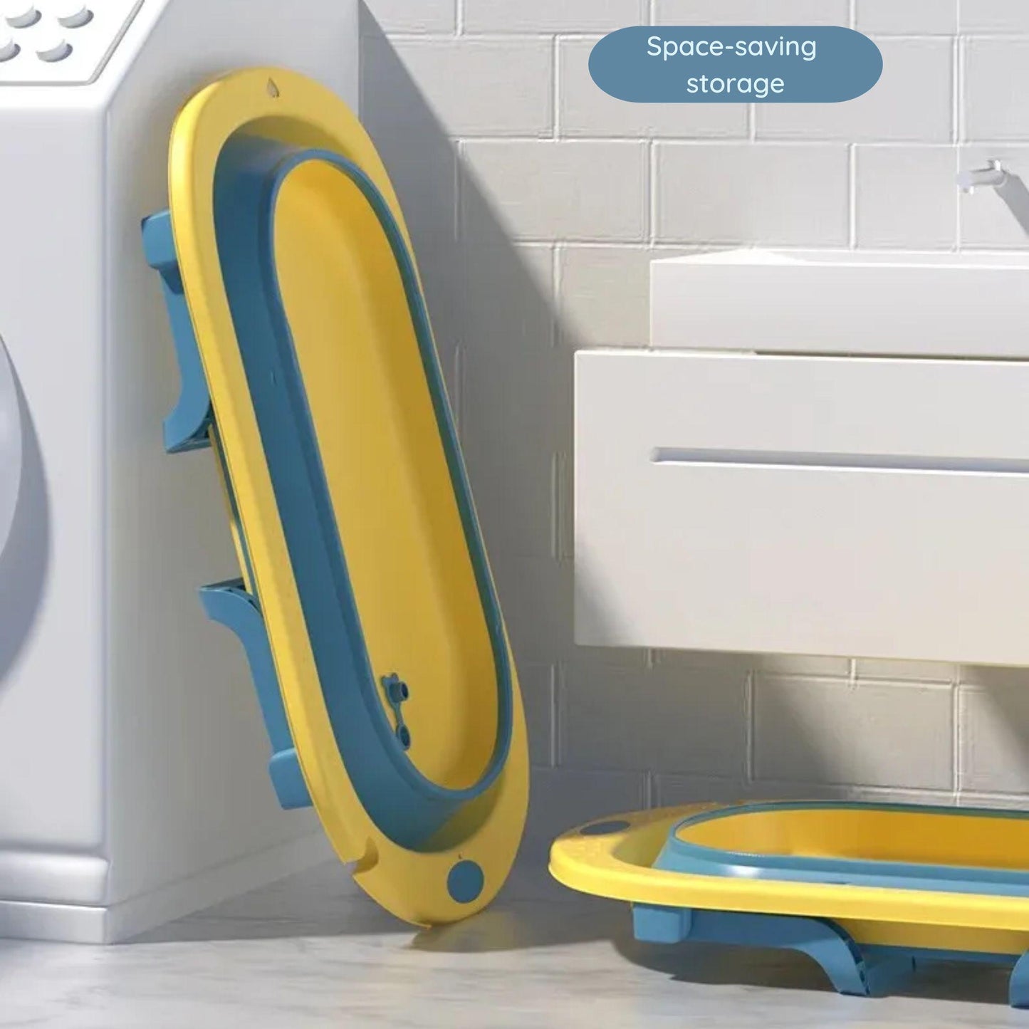 LittleSprout Foldable Baby Bath Tub with Newborn Support