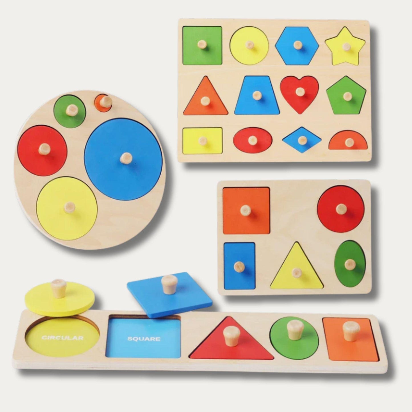 LittleEarth Wooden Shape Sorting Board
