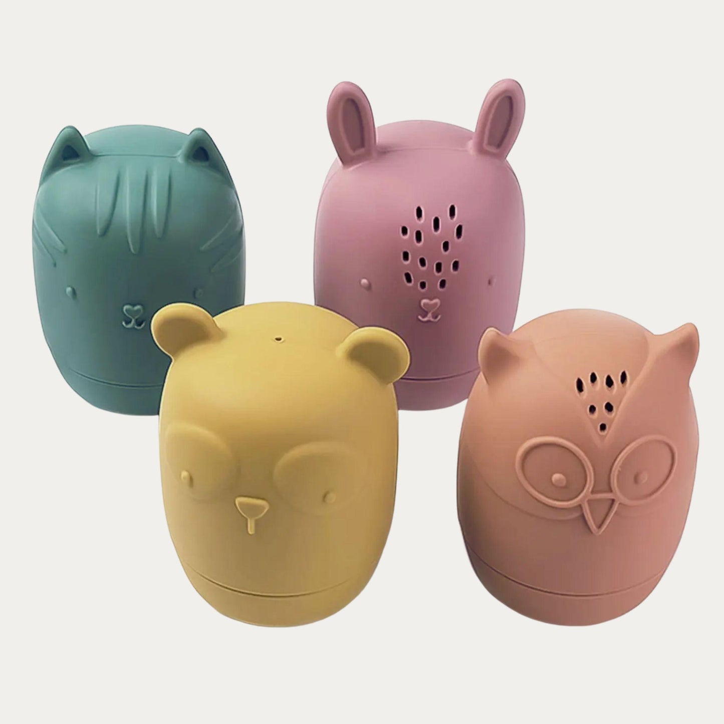 LittleSprout Silicone Sprinkler Bath Animal Toy Set
