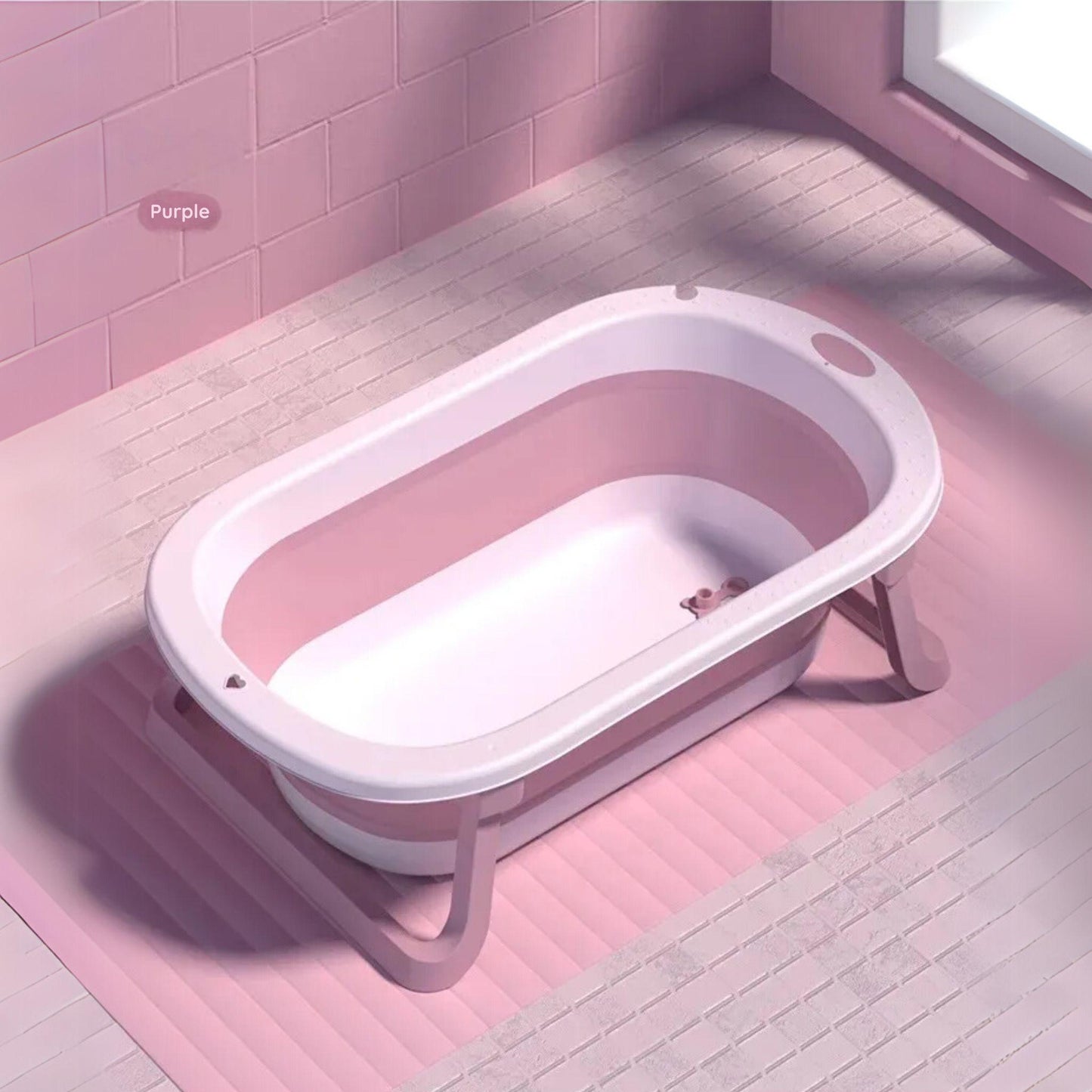 LittleSprout Foldable Baby Bath Tub with Newborn Support