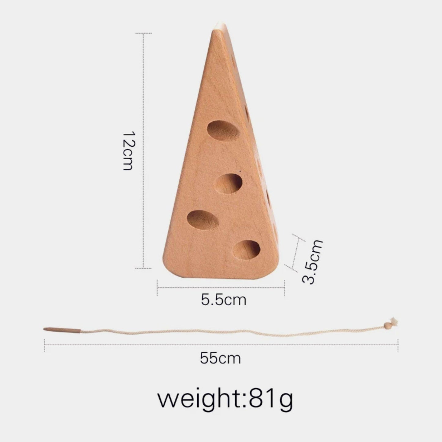 LittleEarth Wooden Threading Montessori Toy