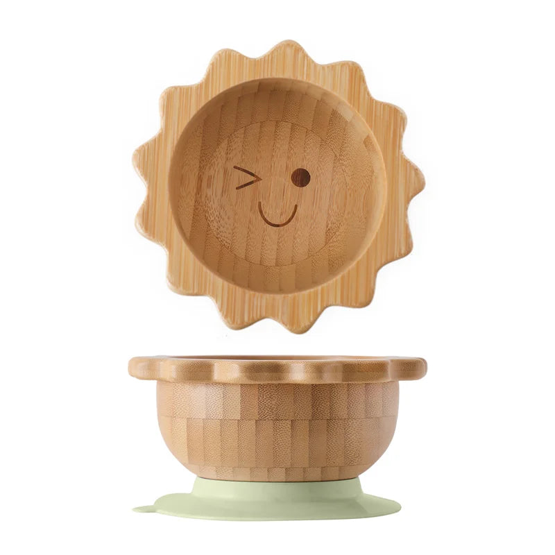 LittleEarth Bamboo Tableware set with suction