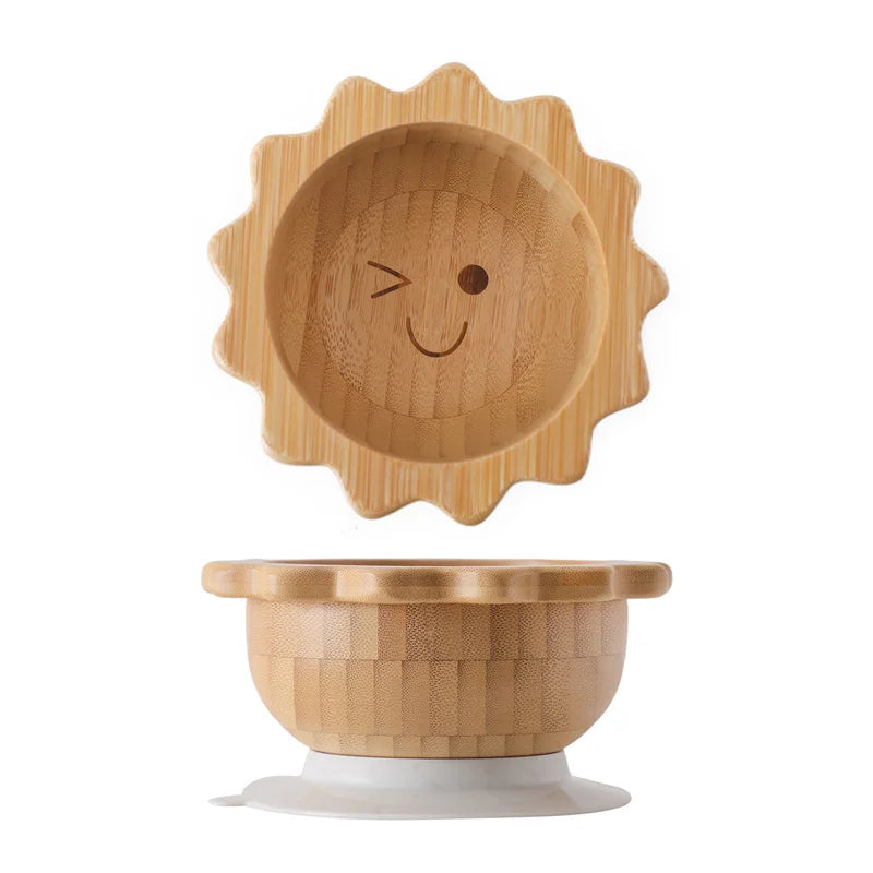 LittleEarth Bamboo Tableware set with suction