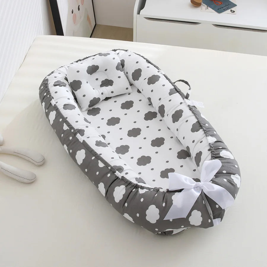 LittleSprout Newborn Baby Nest 85x50cm with Pillow