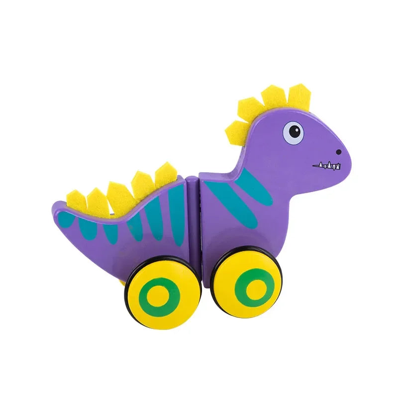 LittleEarth Wooden Animal Pull Along Toy