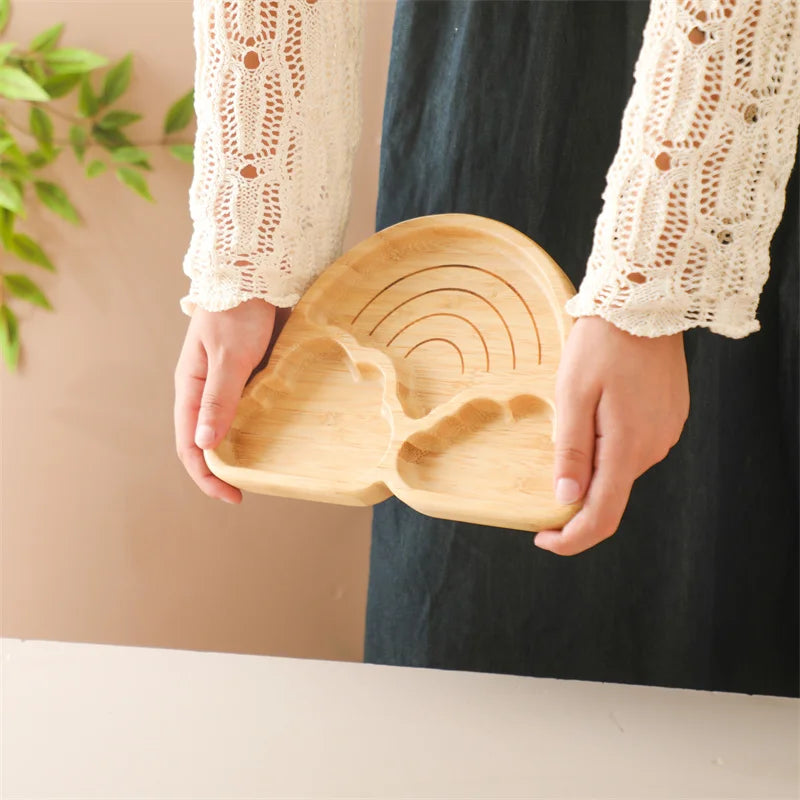 LittleEarth Bamboo Tableware set with suction