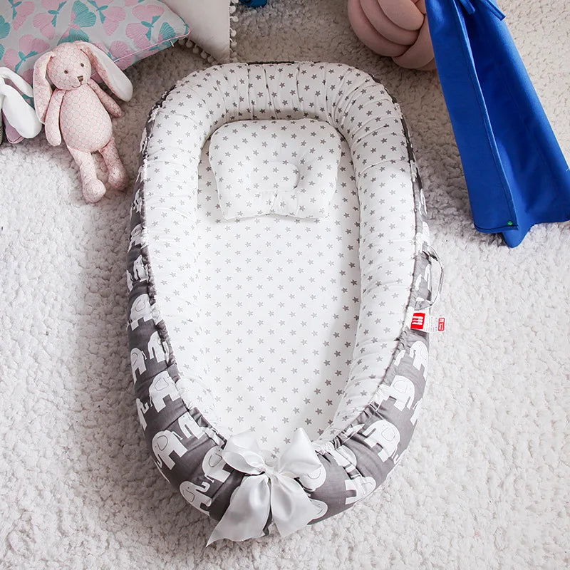 LittleSprout Newborn Baby Nest 85x50cm with Pillow