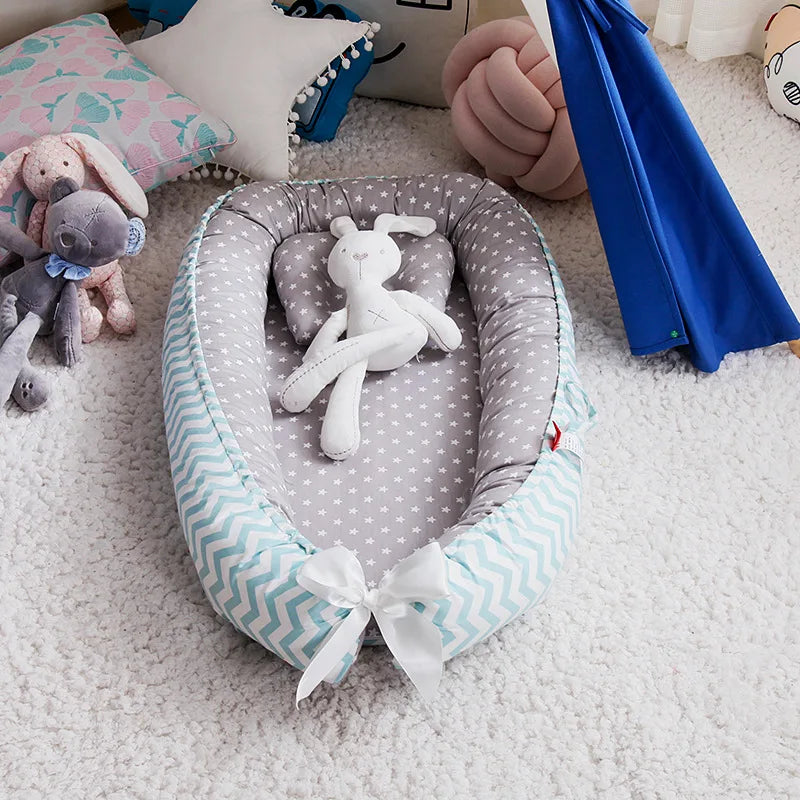 LittleSprout Newborn Baby Nest 85x50cm with Pillow