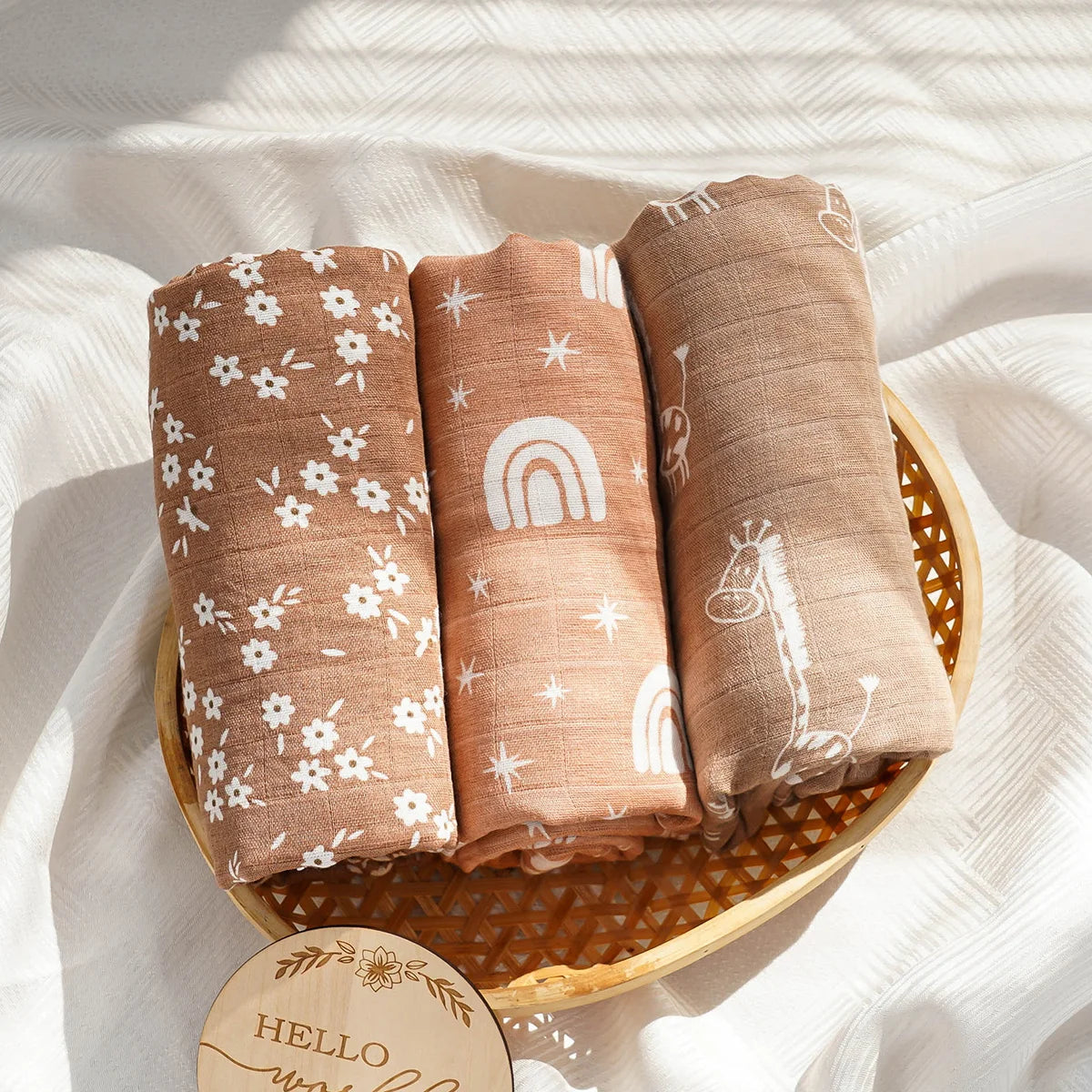 LittleSprout Baby Muslin 3pc Set Large Size (120x110cm)