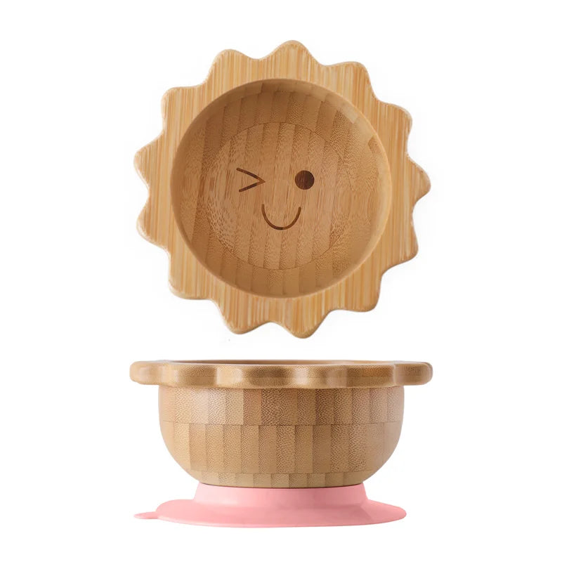 LittleEarth Bamboo Tableware set with suction