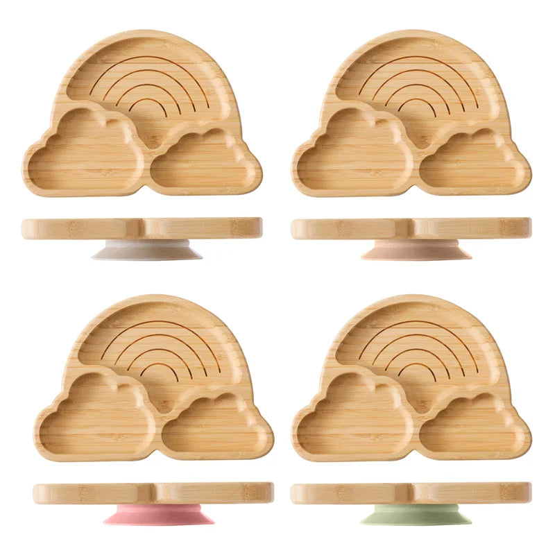 LittleEarth Bamboo Tableware set with suction
