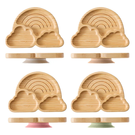 LittleEarth Bamboo Tableware set with suction