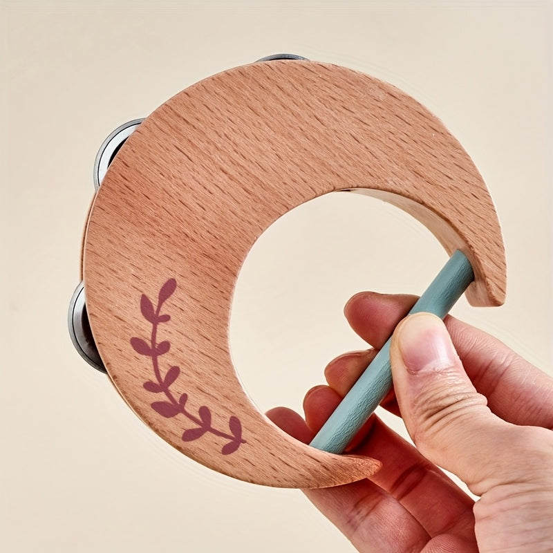 LittleEarth Wooden Cloud Rattle and Musical Toy Set