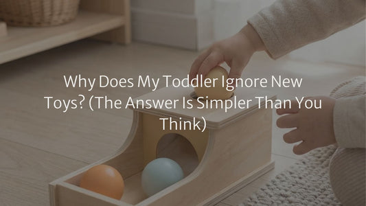 Toddler playing with wooden developmental toy UK — Sage & Snuggle