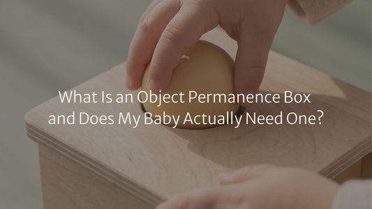 Wooden object permanence box for babies UK — The Post and Retrieve Box by Sage and Snuggle