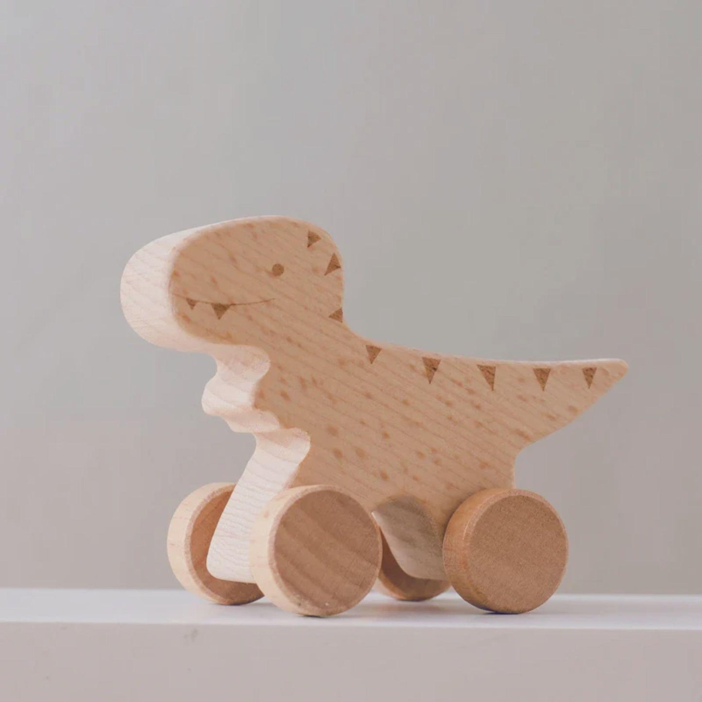 LittleEarth Wooden Teething Dinosaur Toys