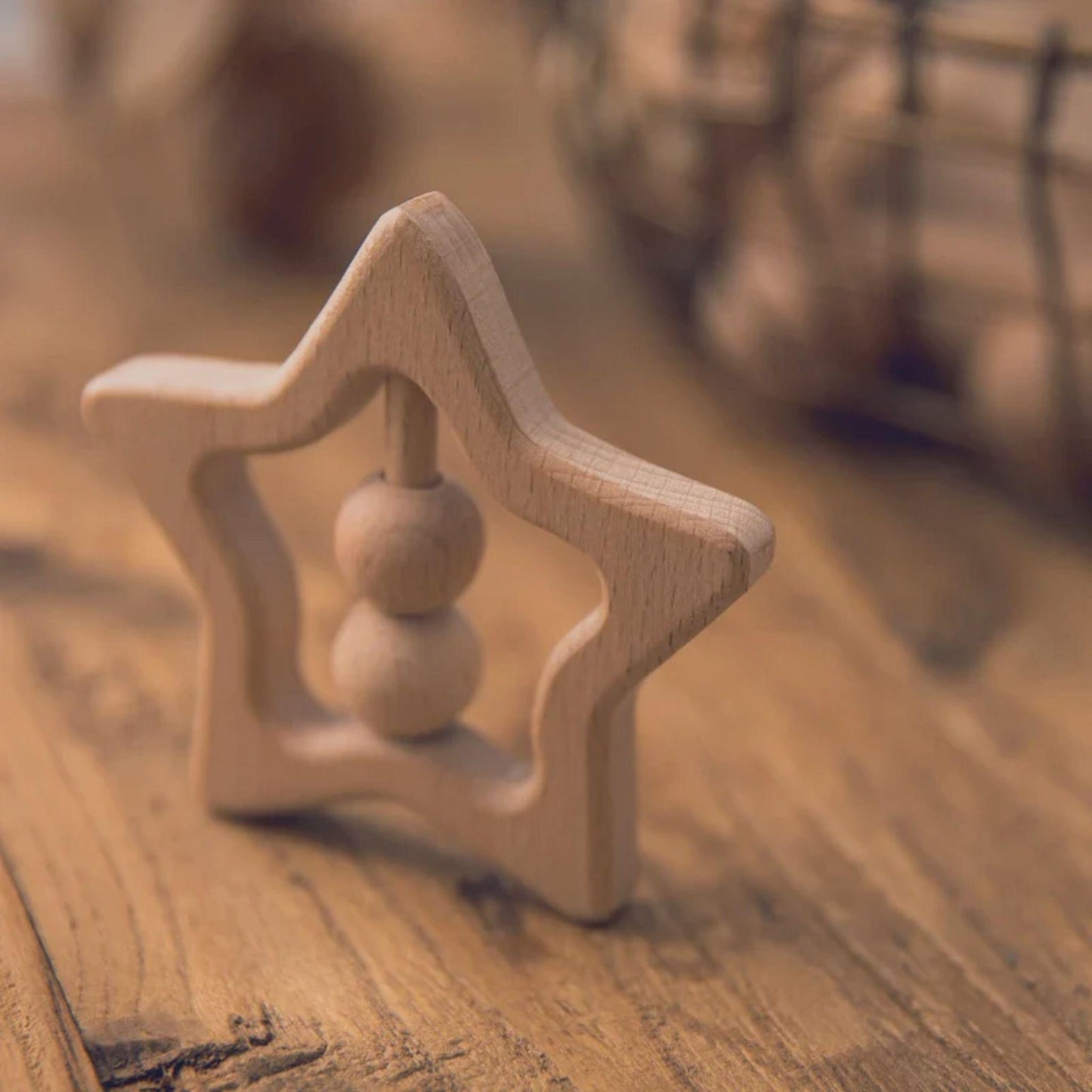 LittleEarth Wooden Rattle Set