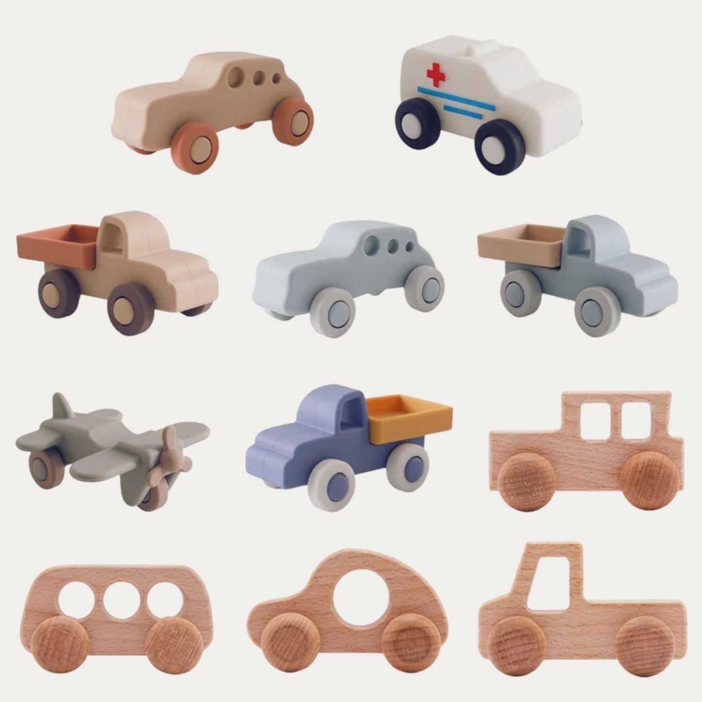 LittleEarth Teething Vehicle Toys
