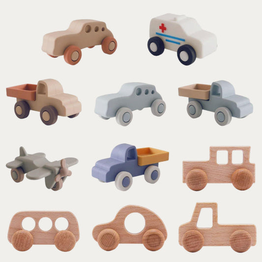 LittleEarth Teething Vehicle Toys