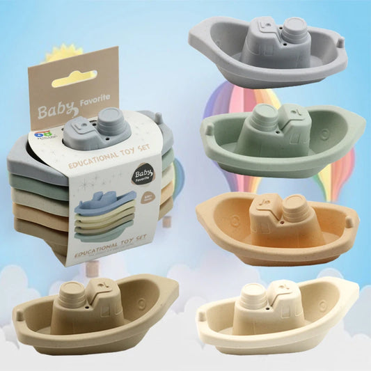 LittleSprout Baby Bath Boat Toy Set