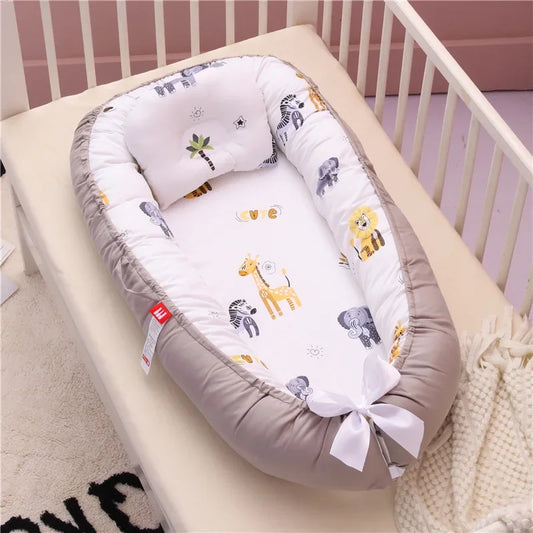 LittleSprout Newborn Baby Nest 85x50cm with Pillow
